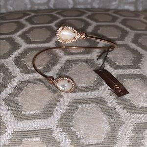 Henri Bendel Rose Gold Gemstone Cuff